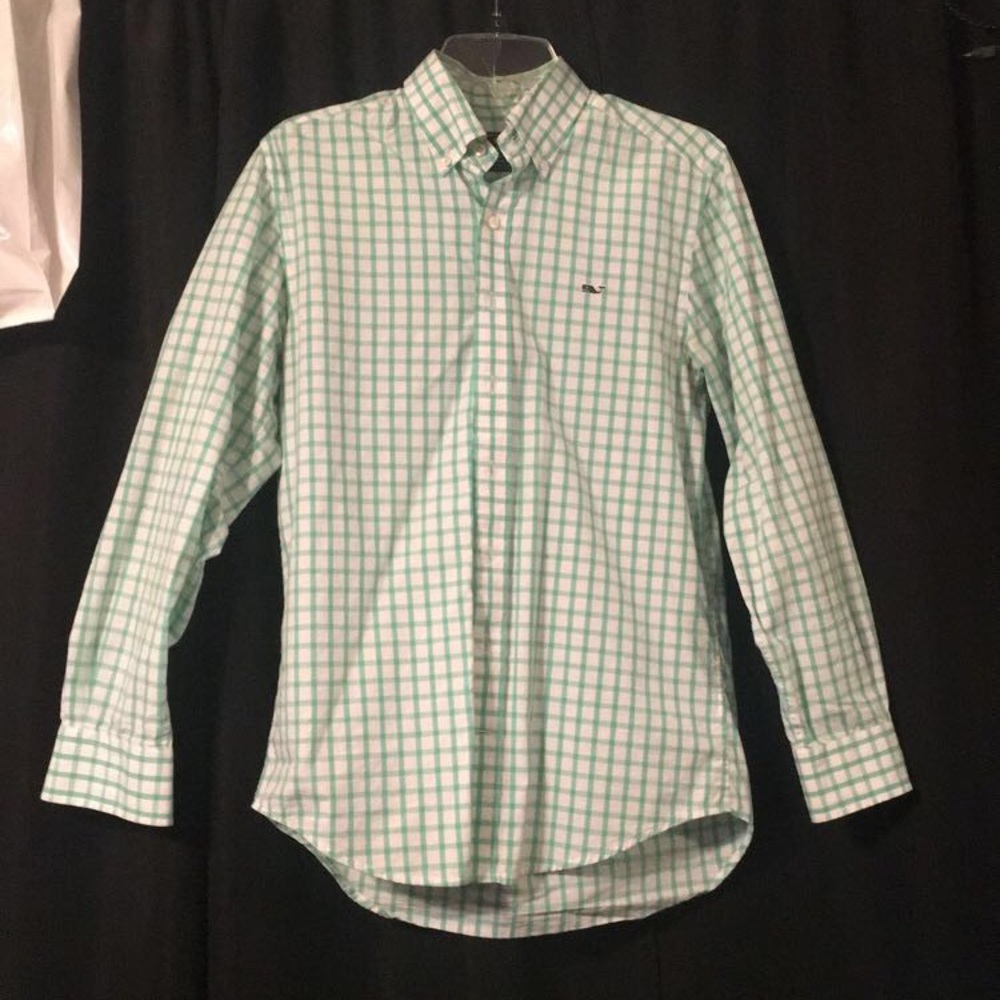 GREEN VINEYARD VINES DRESS SHIRT